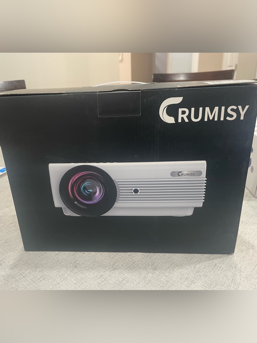 White Portable Projector - Compact Home Theater